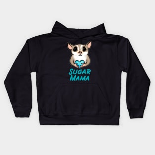 Sugar Mama, Blue, for Sugar Glider Lovers Kids Hoodie